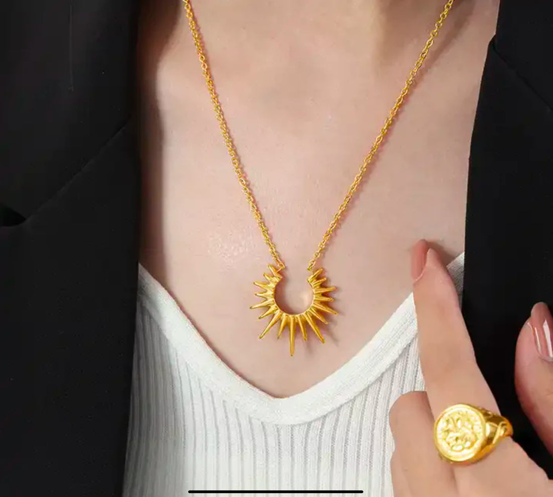 Sunburst Necklace and Earring Set