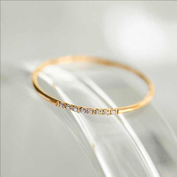 Minimal CZ Gold Ring