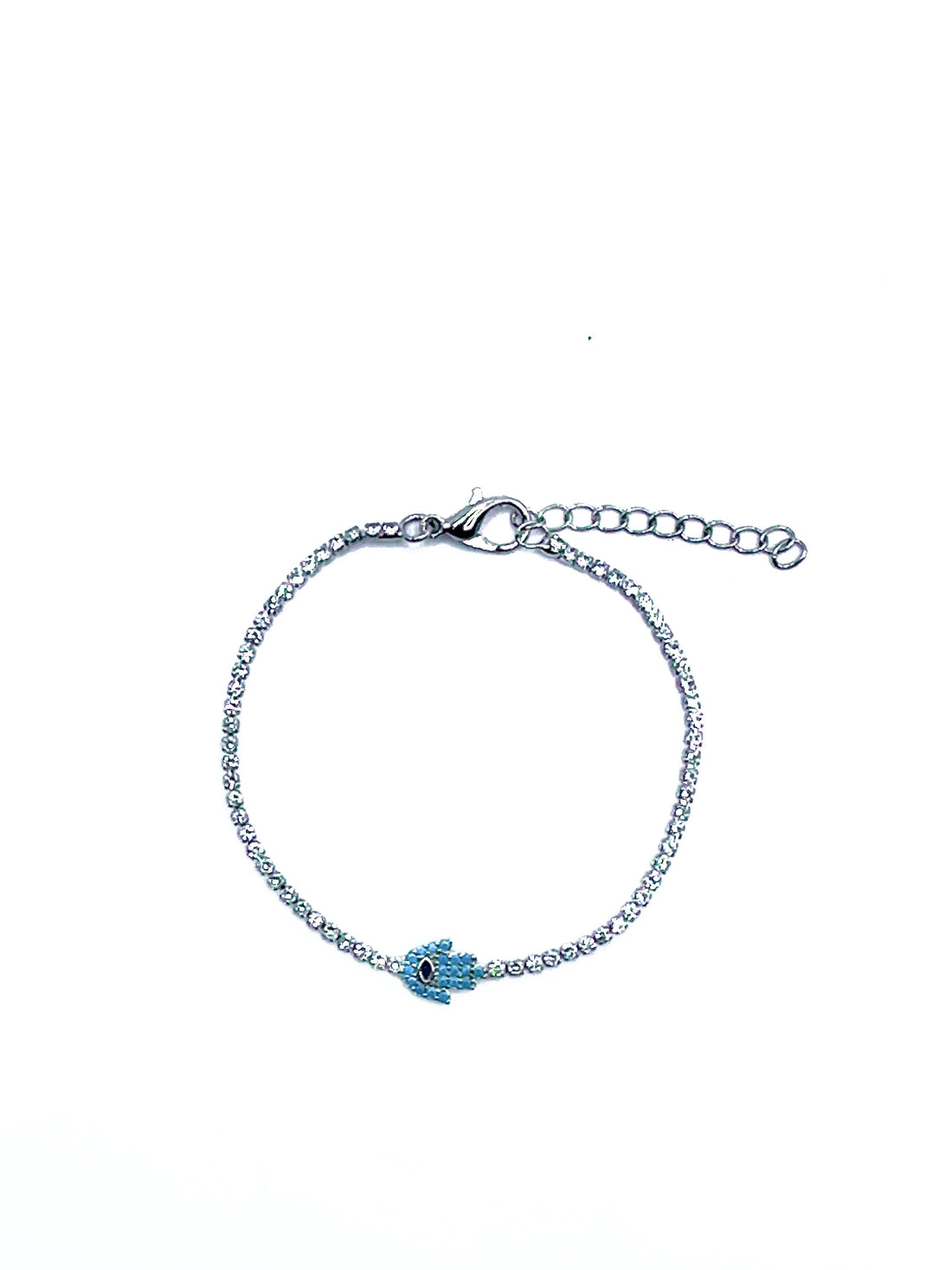 Hamsa Crystal Tennis Bracelet â Gold or Silver