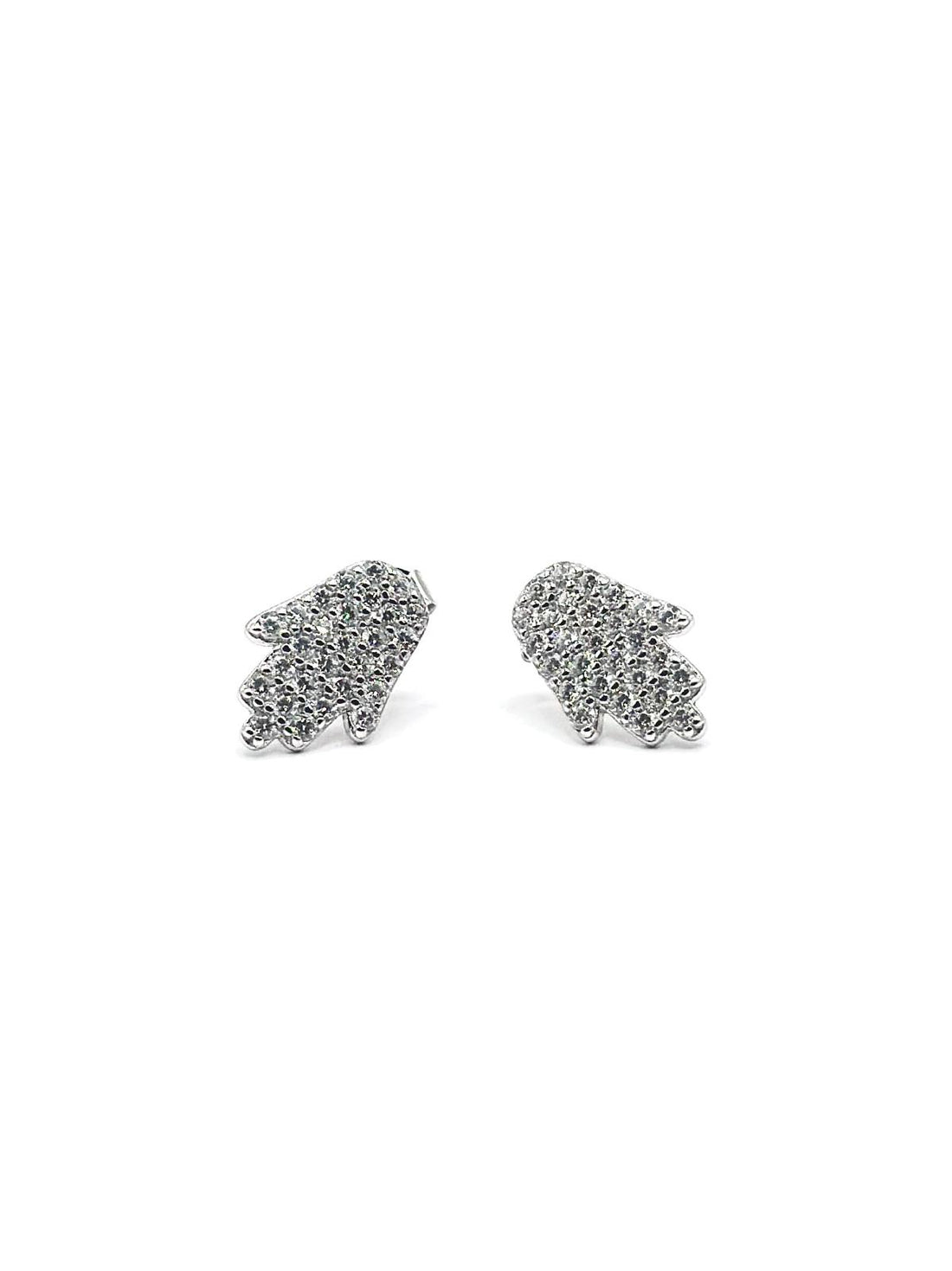 Hamsa Crystal Stud Earrings â Sterling Silver