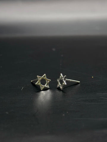 Star of David Stud Earrings – Sterling Silver