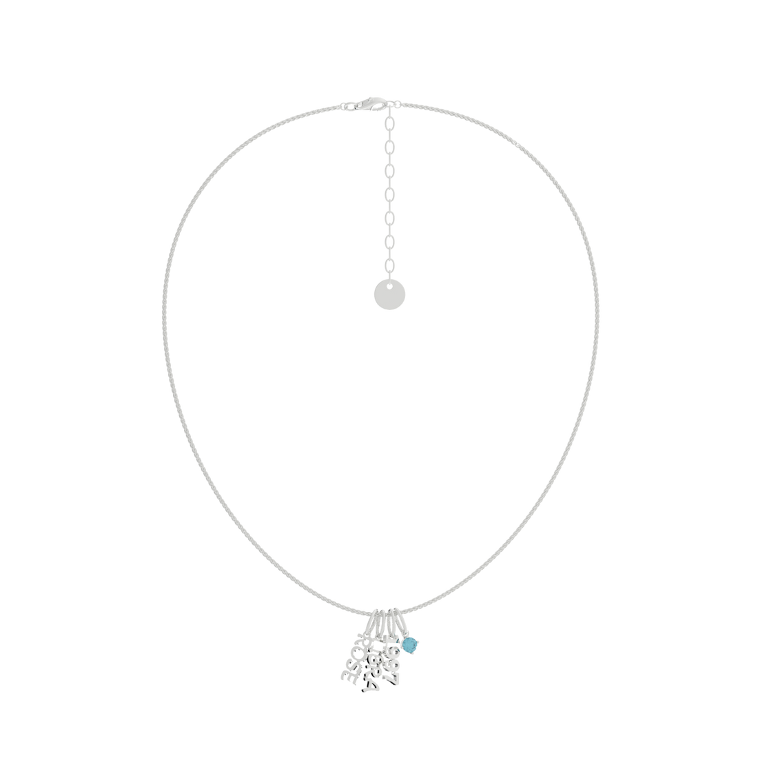 CharmStack Birthstone Name Necklace SN023R