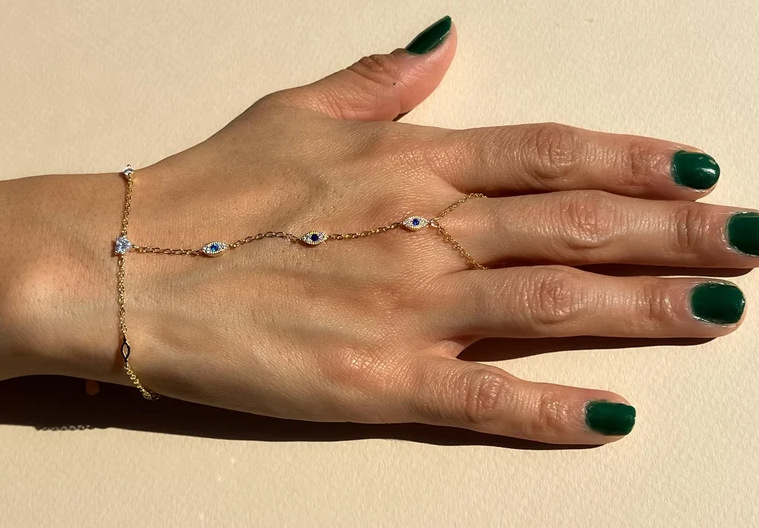 Evil Eye Hand Chain Bracelet