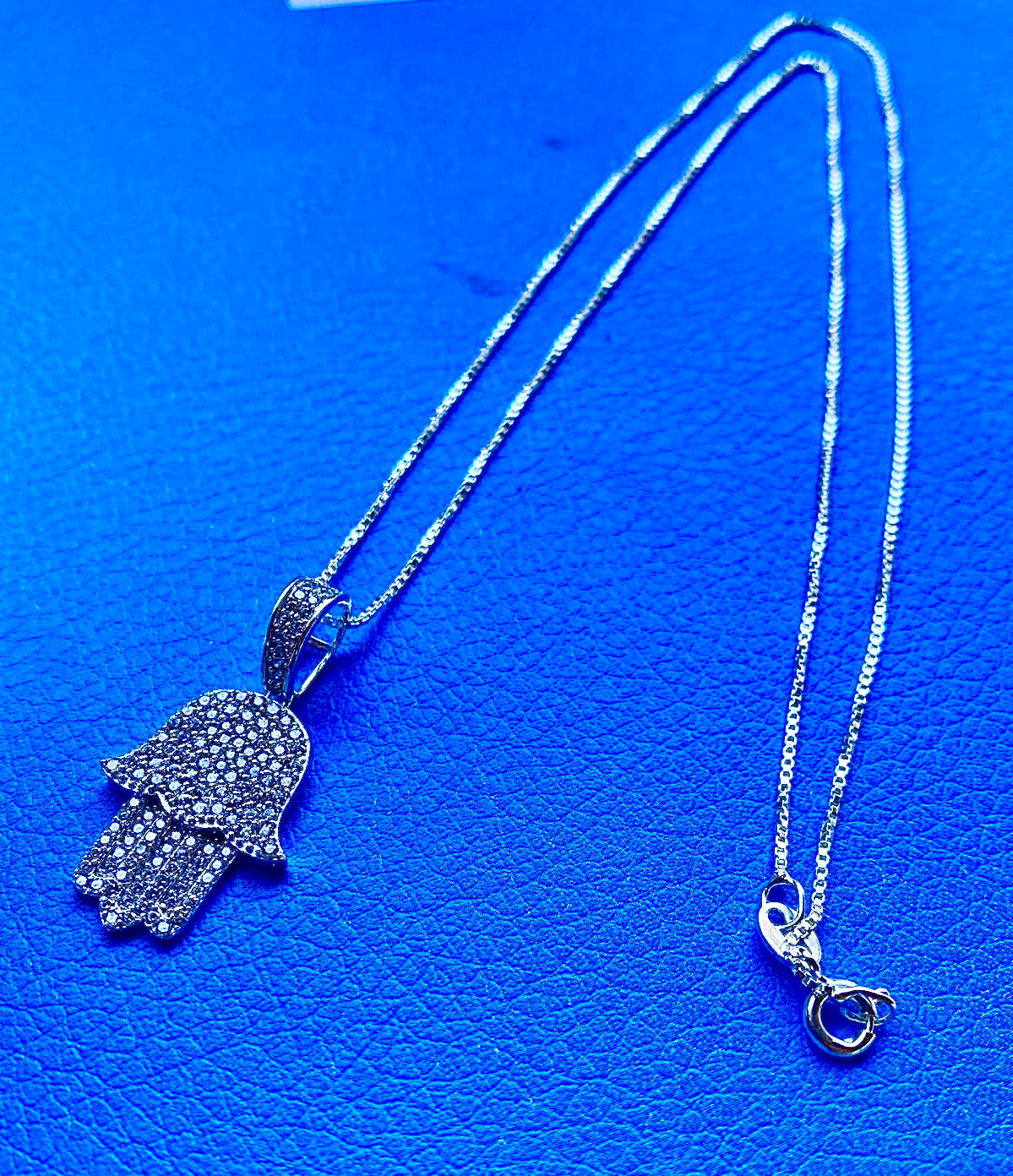 Hamsa Pendant Necklace - 925 Sterling Silver