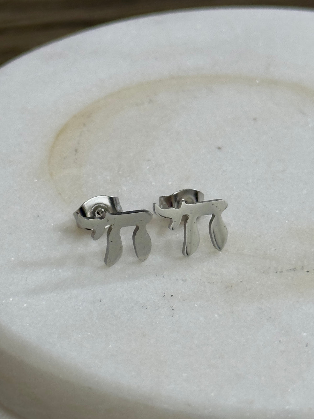 Koch La Ni Chai Stud Earrings in silver-tone stainless steel