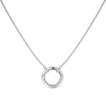 Circle of Love-March Birthstone Family Engraving Necklace SN041CARD