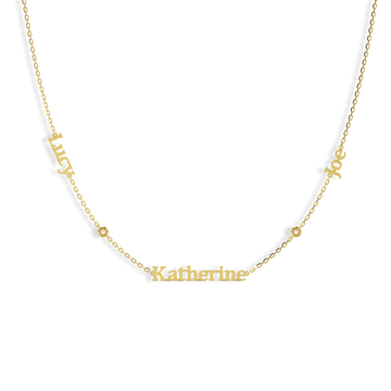 Linked by Love – Name Necklace with Emotional Spark SN014G