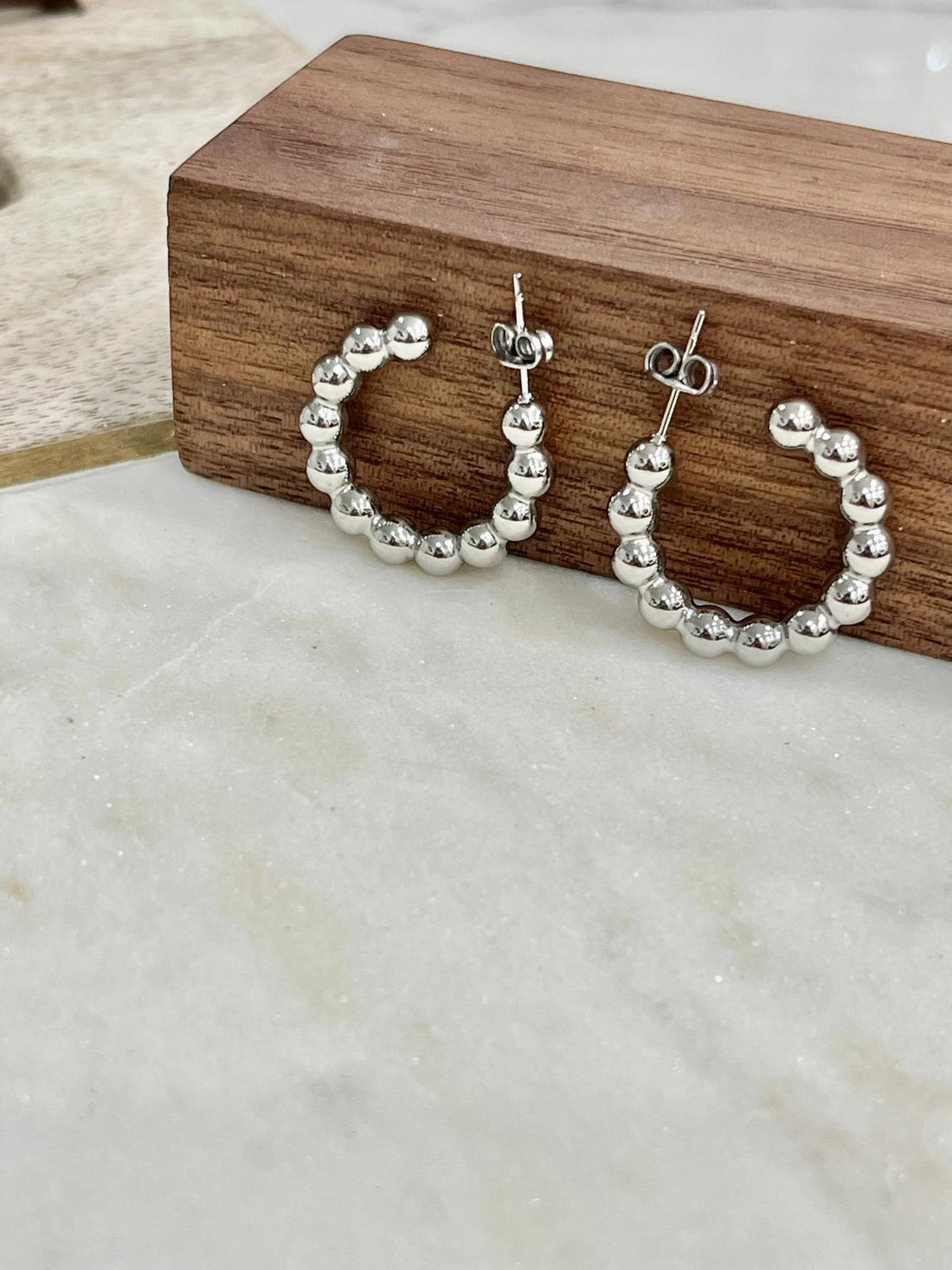 Ball Hoop Earrings