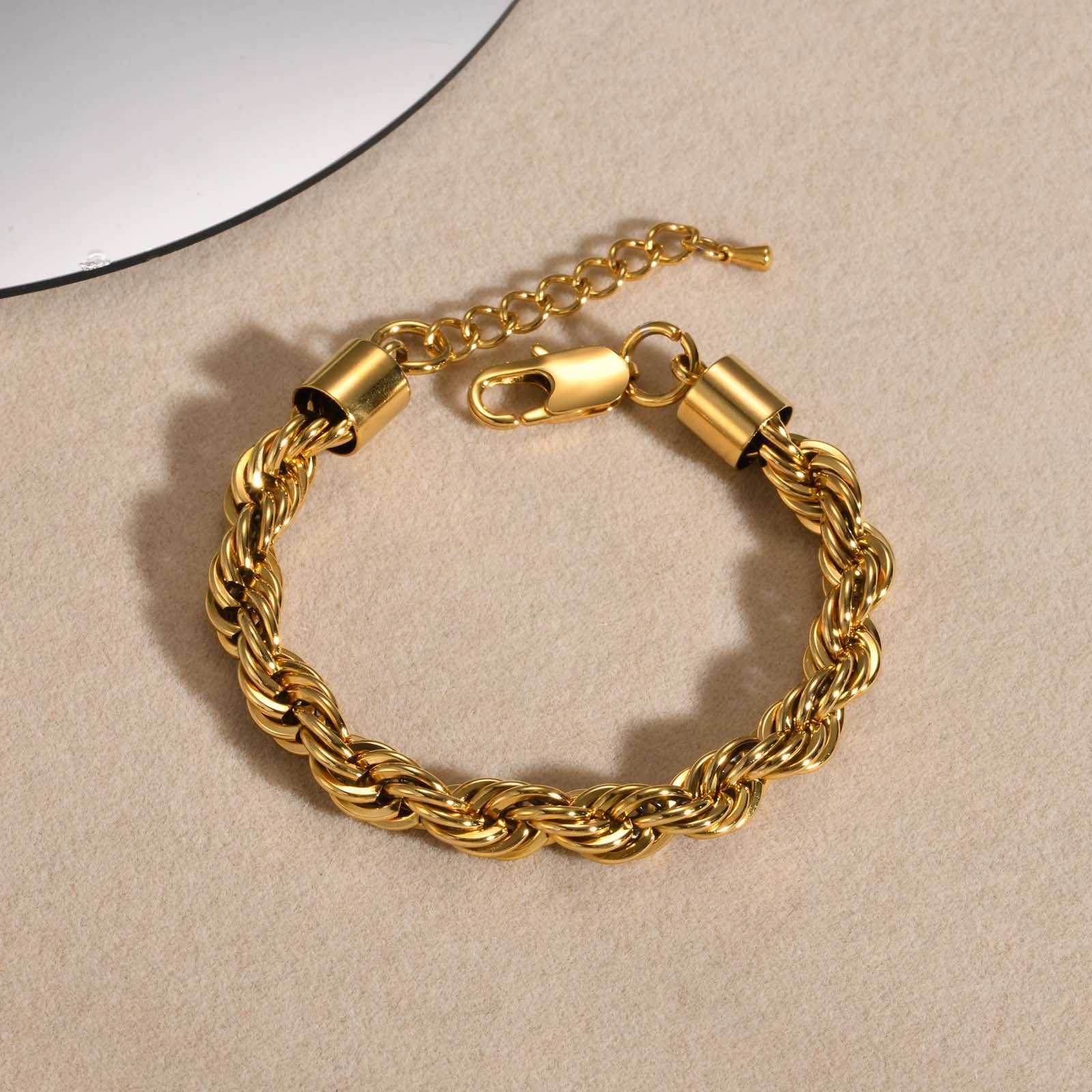 18K Gold Plated Chunky Twisted Verona Bracelet