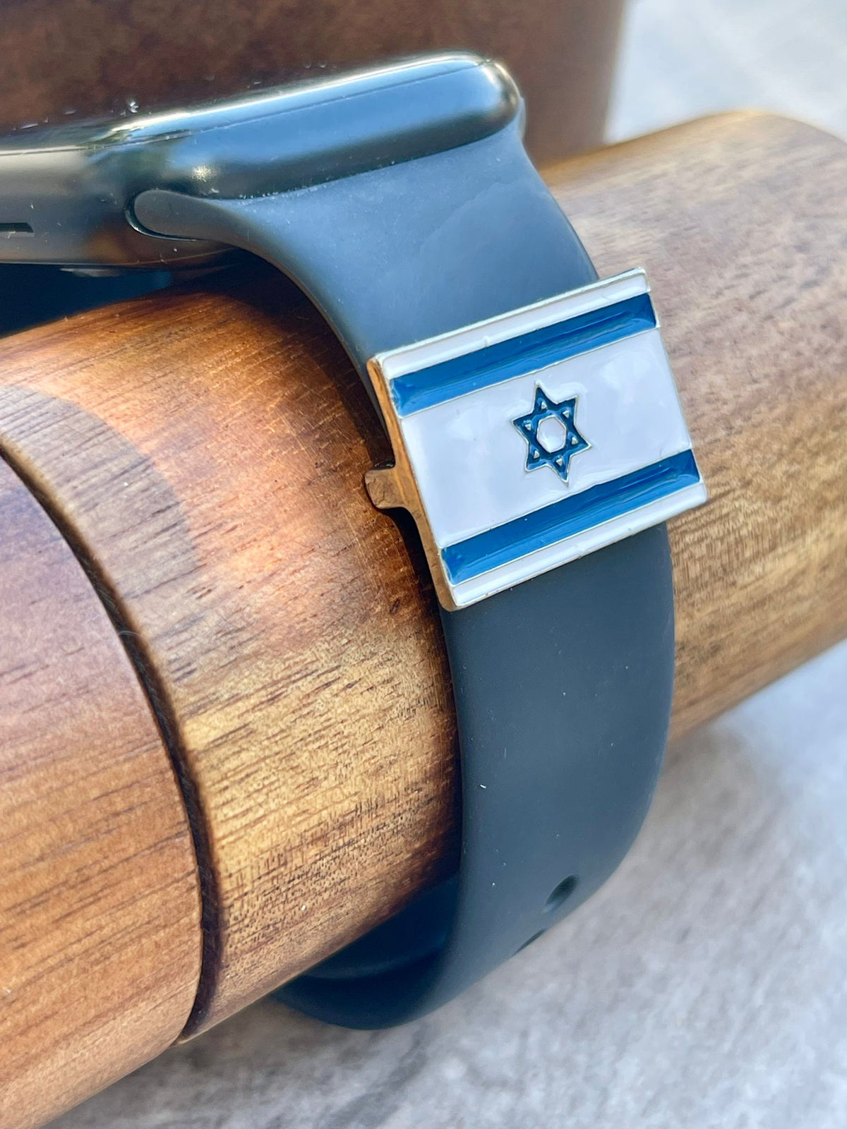 Israeli flag watch band charm, part of The Watch Charm Set by Koch La Ni