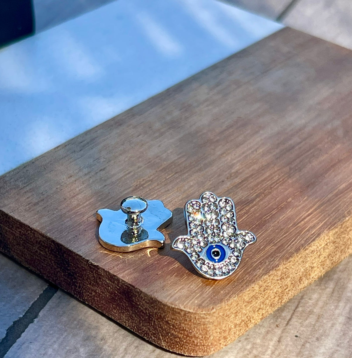 Hamsa evil eye pin watch band charm, part of The Watch Charm Set by Koch La Ni