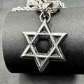 Blackened Star of David pendant on a 4mm rope chain by Koch La Ni