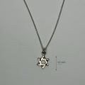 Star of David pendant with 10mm size measurement