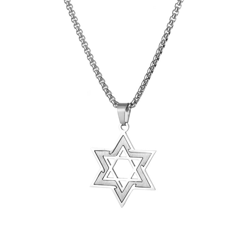 Two Tone Star of David Necklace