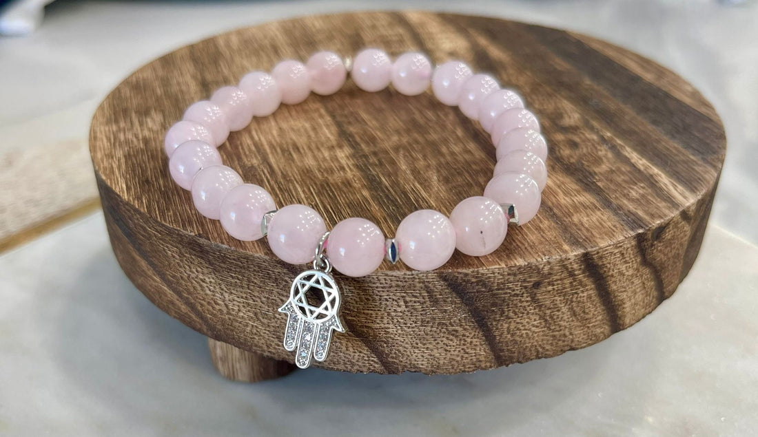 Rose Quartz Hamsa Bracelet