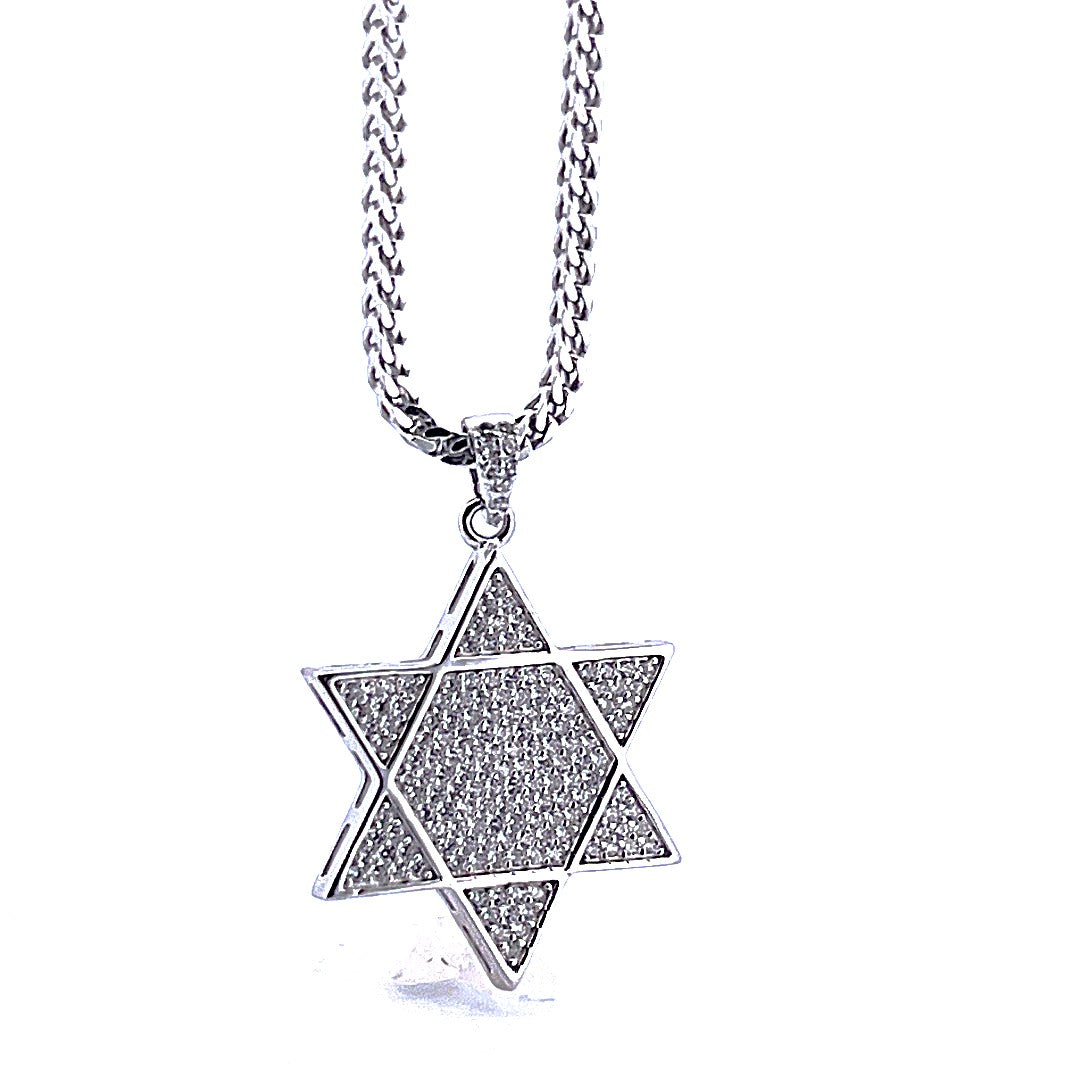 MOISSANITE STAR OF DAVID PENDANT SILVER 2024