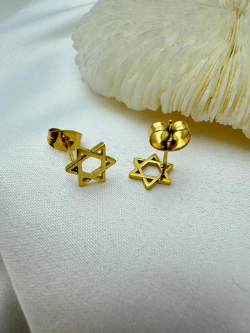 18k Gold Filled Star of David Stud Earrings