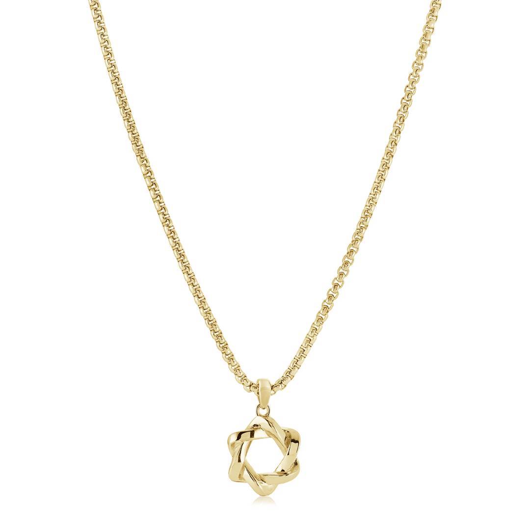Twisted Star of David Necklace