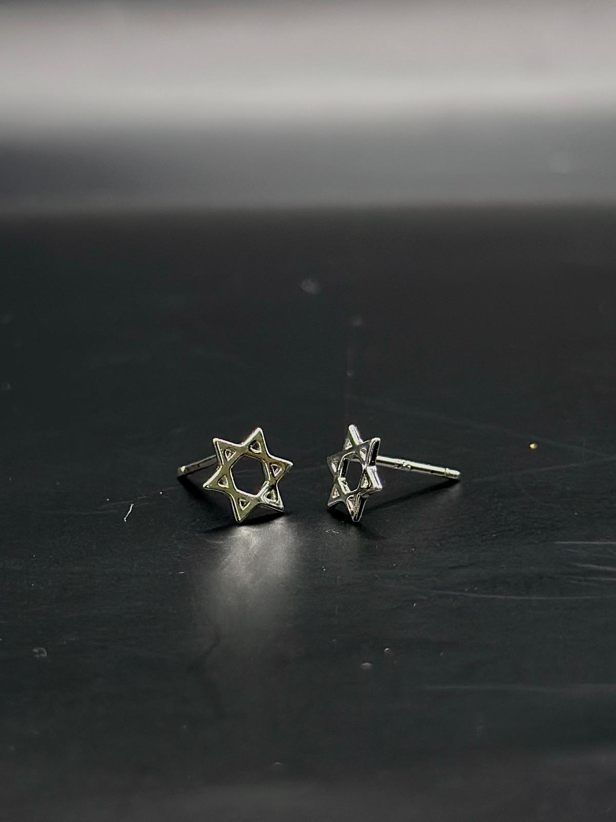 Star of David Stud Earrings – Sterling Silver