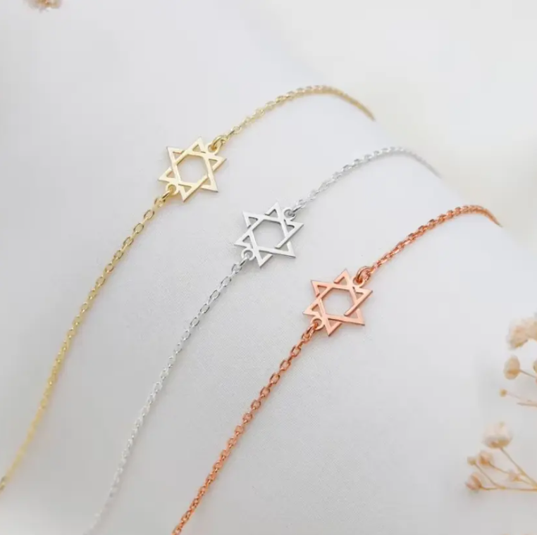 Minimalist Star of David Bracelet