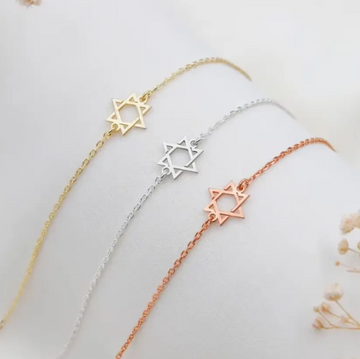 Minimalist Star of David Bracelet