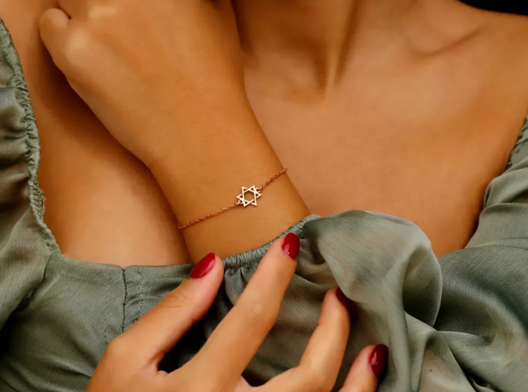 Minimalist Star of David Bracelet