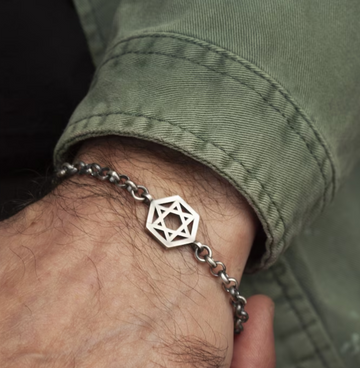 Geometric Star of David Bracelet