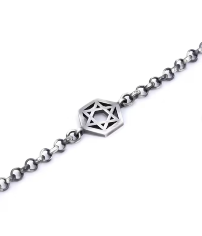 Geometric Star of David Bracelet