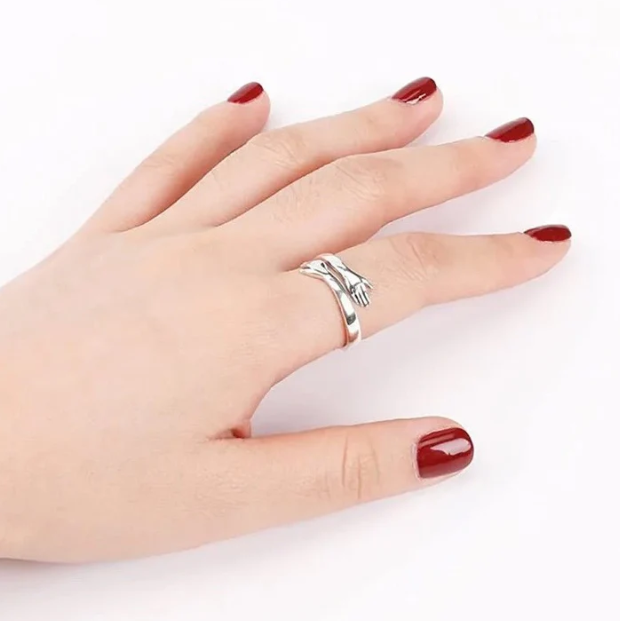 Hugging Arms Adjustable Ring