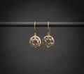 Dainty hammered Star of David circle drop earrings, part of The Dainty Set by Koch La Ni