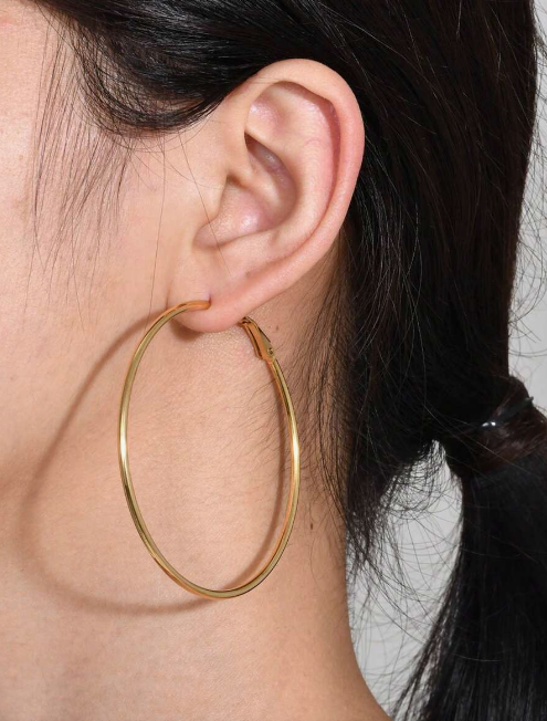 18K Gold Plated Classic Hoop Earrings