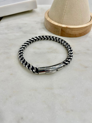 Silver Braided Bracelet