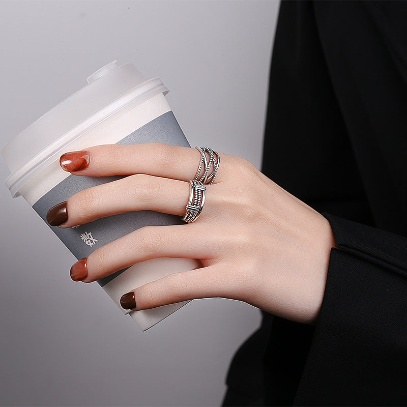 Twisted Elegance Adjustable Ring