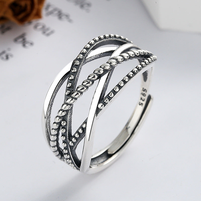 Twisted Elegance Adjustable Ring