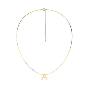 18k Gold Plate Initial Necklace AW24N006G