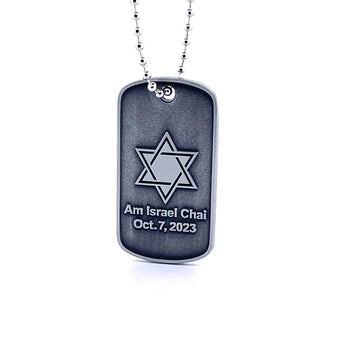 Star of David military necklace honoring Am Israel Chai by Koch La Ni
